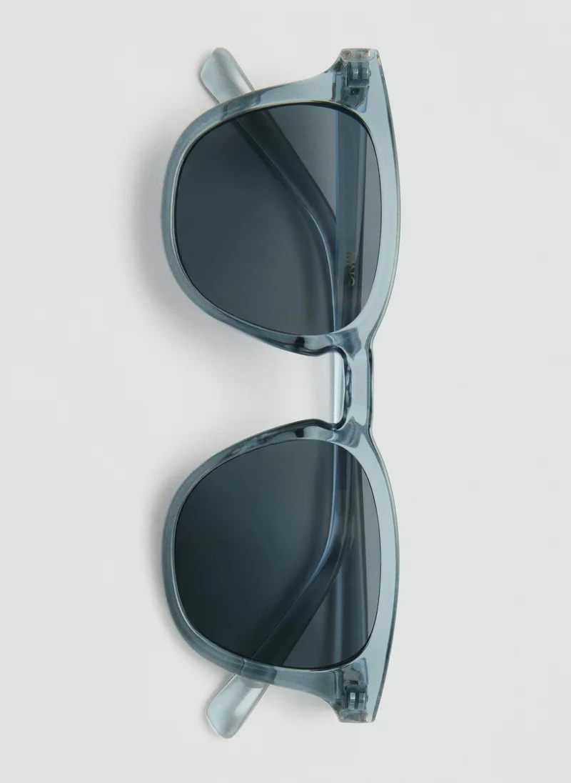 Mango Man 92-GRIS Round-Framed Sunglasses for Men | Best Price UAE