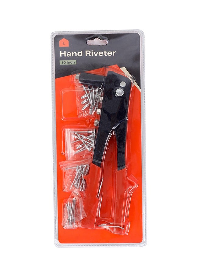 LAWAZIM Hand Riveter - 10inch - Rivet Gun for Metalworking and DIY Projects -Includes Blind Pop Rivets, Interchangeable Nosepieces, and Hex Wrench for Smooth Operation & Handle Lock for Secure Storage - Image 4