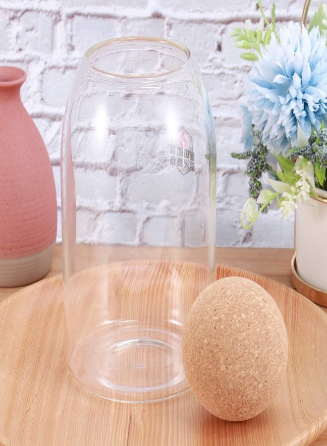 AKDC Yardwe Glass Food Storage Jar Heatproof Borosilicate Airtight Sealed Food Can Canister With Cork For Coffee Spice Sugar Salt (800Ml Transparent) - Image 3