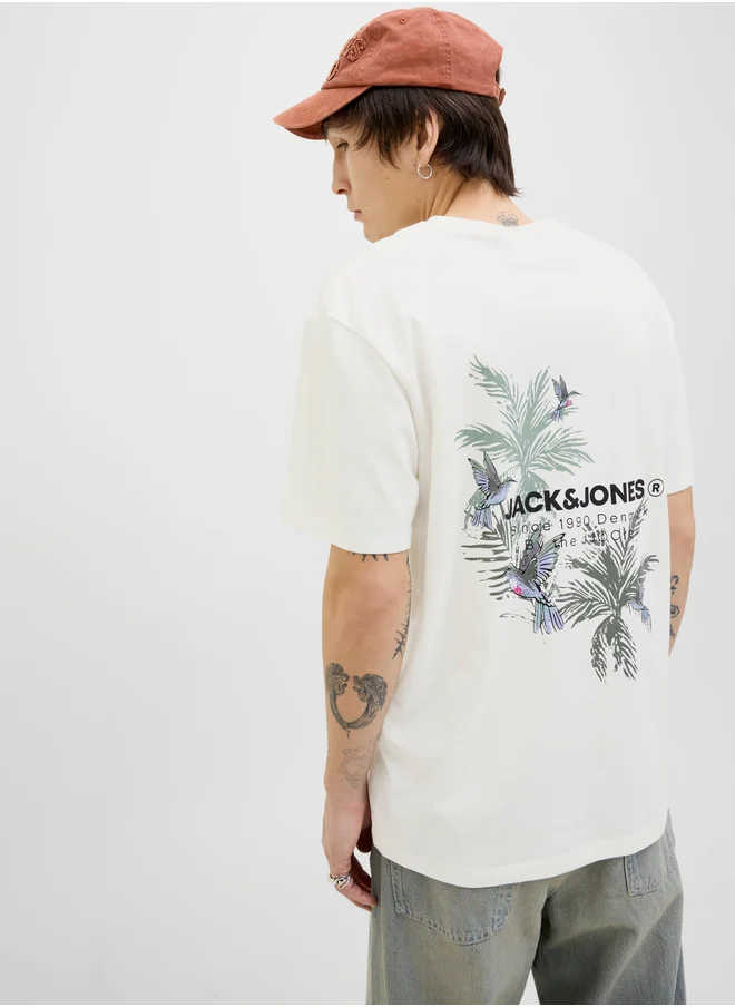 JACK & JONES Graphic Print Crew Neck T-Shirt