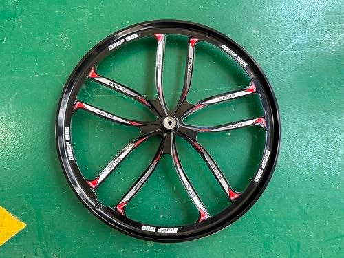 DONSP1986 26 inch 10 Spokes Mag Wheel Set Rims Front & Rear 100x135mm for 7/8/9s Freewheel, 26" Magnesium Cycling Bike Wheels Rim (Black) Disc Brake for Beach Cruisers, MTB's Road Bicycle - Image 5