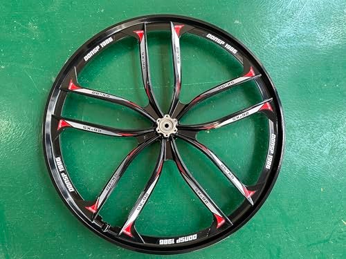 DONSP1986 26 inch 10 Spokes Mag Wheel Set Rims Front & Rear 100x135mm for 7/8/9s Freewheel, 26" Magnesium Cycling Bike Wheels Rim (Black) Disc Brake for Beach Cruisers, MTB's Road Bicycle - Image 4