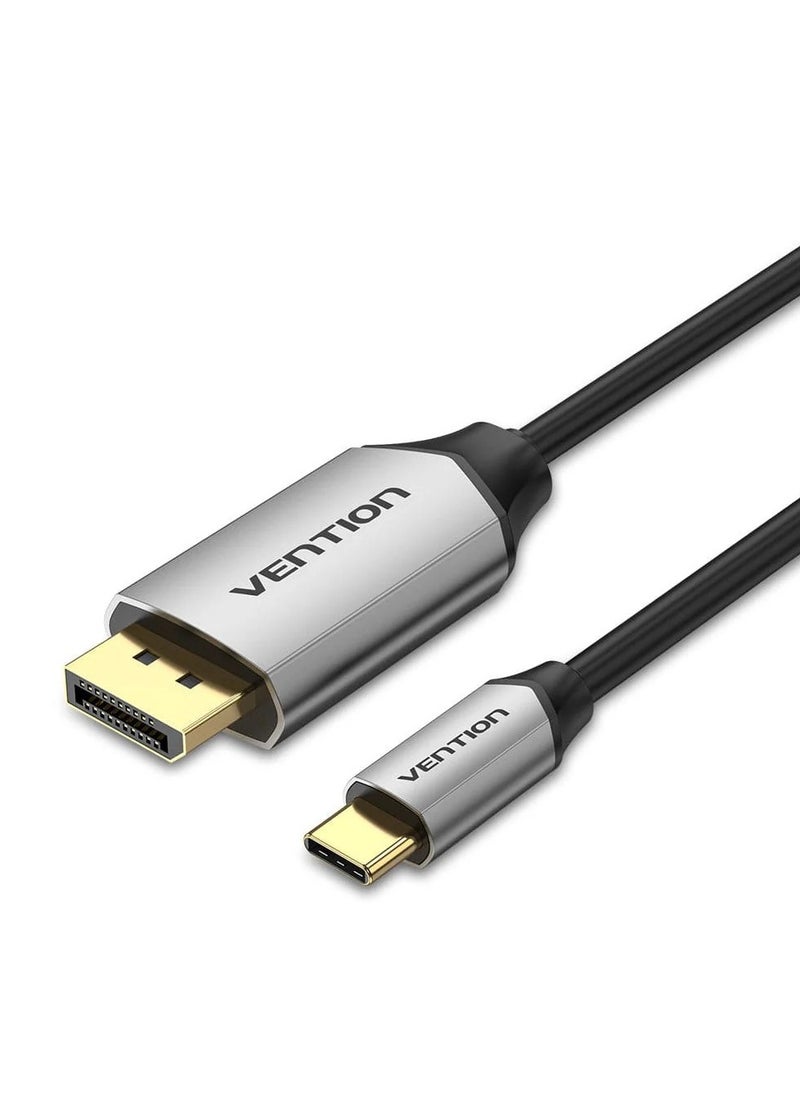 VENTION Vention USB C to DisplayPort Cable 5FT [4K@60Hz, 2K@165Hz, 2K@144Hz], USB Type C to DP 1.2v Cord Thunderbolt 3/4 Compatible for MacBook Pro/Air, iMac, iPad Pro 2020, XPS 15/13, Galaxy S20/S10  - Image 1