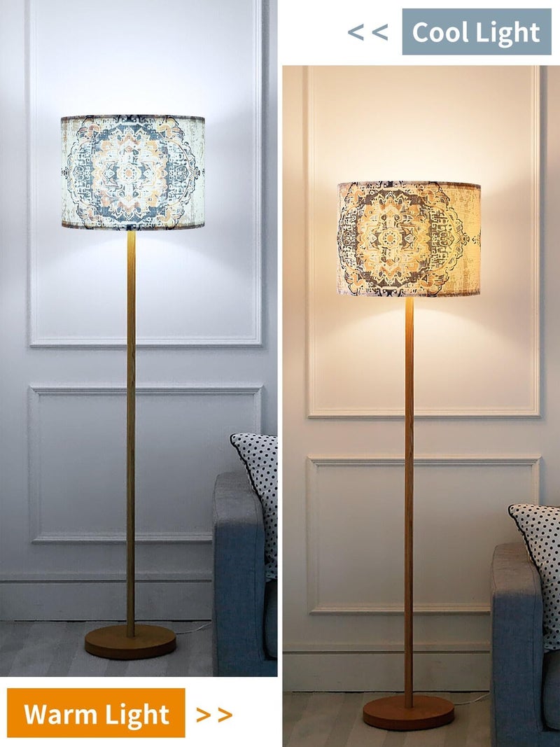 PEESIN Fabric Round Drum Lamp Shades, 13x13x10in Moroccan Trellis Lamp shade, Boho Lampshade Fit Spider, Farmhouse Lamp Shades for Table Lamps, Rustic for Floor Lamps, 1 Pack - Image 4