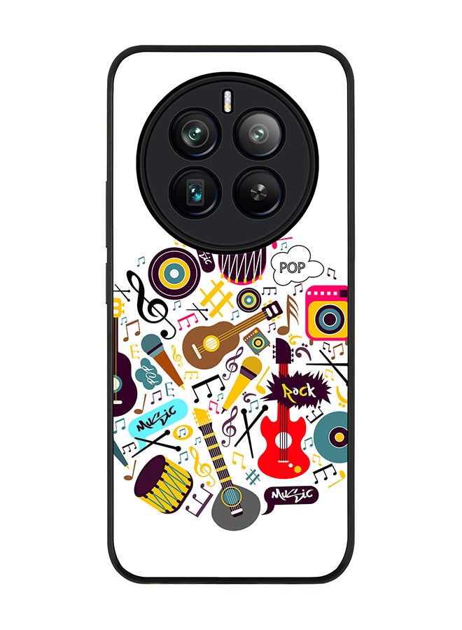 Stylizedd Rugged Black edge case for Realme 12 Pro / Realme 12 Pro Plus 5G, Slim fit Soft Case Flexible TPU Gel Thin Cover -  Muscial Instruments - Image 1