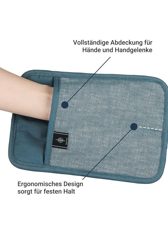 FALMER - Set of 2 Oven Mitts -Blue - Image 1