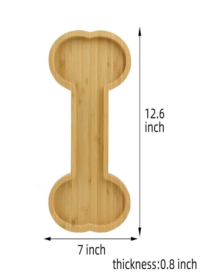 KEPATO Dog Serving Tray Birthday Party Supplies Bone Serving Tray Wooden Cutting Board Candy Dish Bowl - Image 4