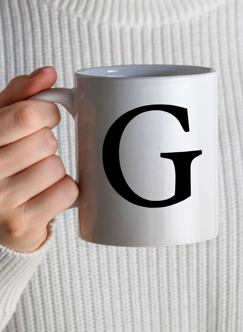 لوحة كوب سيراميك  أونصة بتصميم حرف  على الجانبين - Image 4