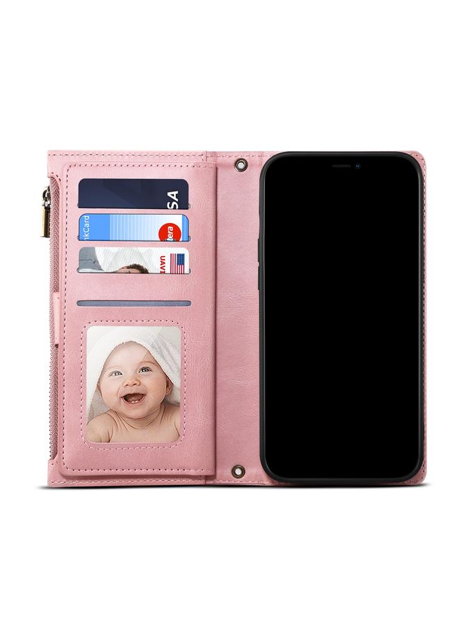 S-TOP Case For iPhone XS Max Retro Frosted Horizontal Flip Leather Case with Holder & Card Slot & Wallet & Zipper Pocket & Lanyard - Image 4