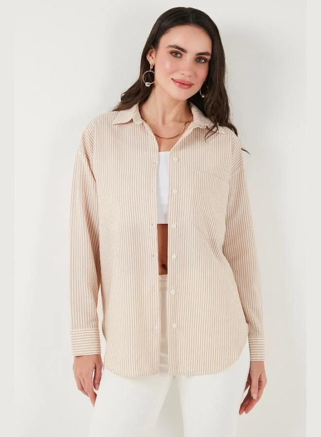 Lela  Lela Regular Fit Long Sleeve Pocket Striped Shirt Women's SHIRT 6772895 for Women | Best Price UAE