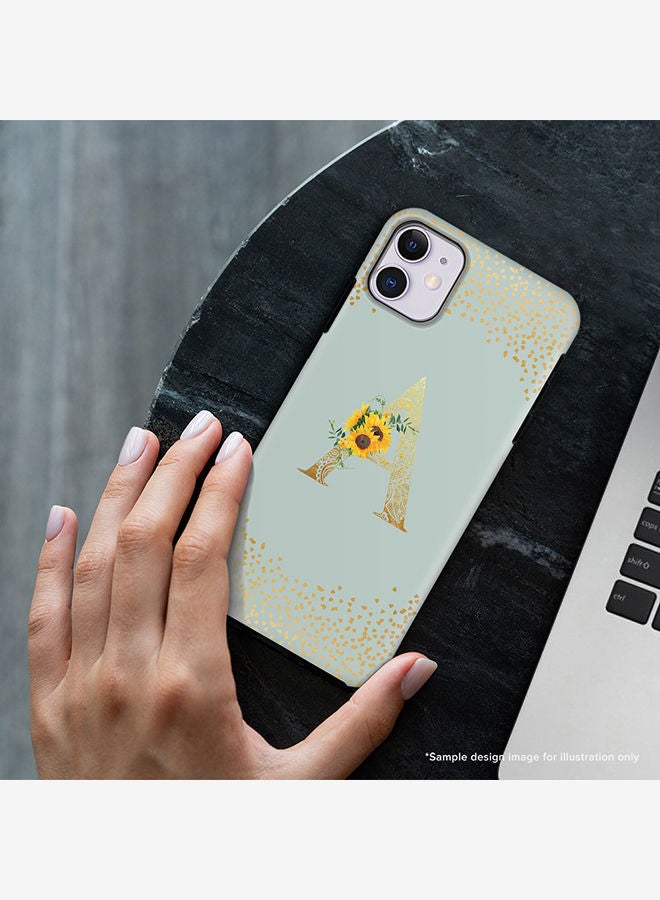 Stylizedd Monogram Tough Series for Apple iPhone 11 Custom Initials Floral Mandala Pattern Tough Pro Dual Layer hybrid PC inner TPU protection Alphabet- H (Light Green) - Image 2