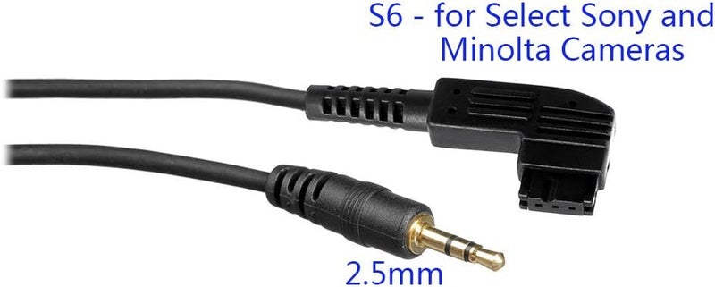 PHOLSY 2.5mm S6 Off-Camera Remote Cable for Sony a77M2, a99M2, a99, a77, a67, a65, a57, a55, a900, a850, a700, a580, a560, a550, a500, a450, a300, Replaces Sony RM-L1AM Cable - Image 2