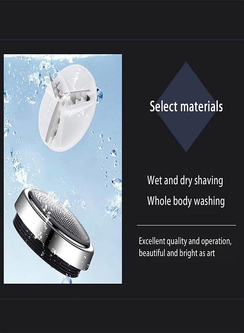 NIBEMINENT Mini Shaver Portable Electric Shaver, Pocket Shave,USB Shaver,Rechargeable Travel Razors for Men Shaving Face (Silver) - Image 4