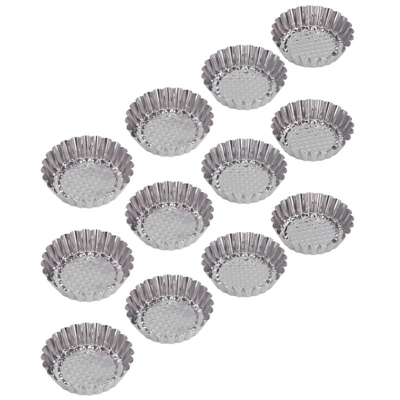 Egg Tart Mold: 304 Stainless Steel, Seamless One-Piece Molding, Easy Demoulding - Durable High Hardness Round Cake Mold for Home Kitchen, Restaurant, Dessert Shop - Image 1