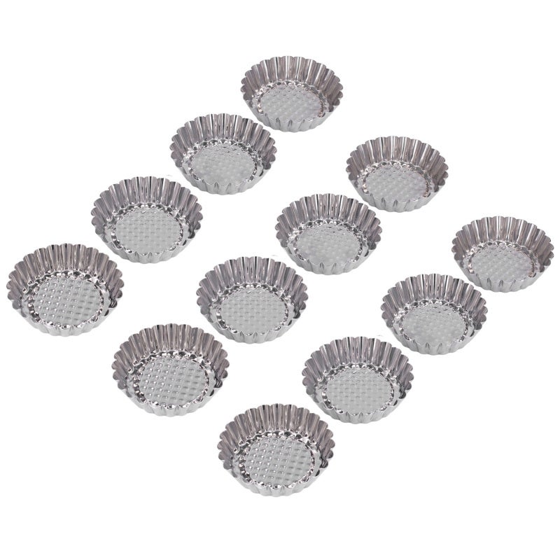Egg Tart Mold: 304 Stainless Steel, Seamless One-Piece Molding, Easy Demoulding - Durable High Hardness Round Cake Mold for Home Kitchen, Restaurant, Dessert Shop - Image 2