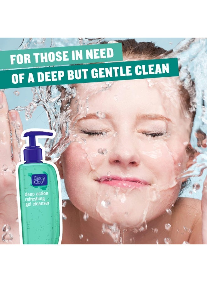 Clean & Clear Gel Cleanser Deep Action Refreshing 150ml, Face Wash for Oily and Combination Skin, Deep Cleansing and Refreshing Formula to Help Remove Impurities and Excess Oil - Image 3