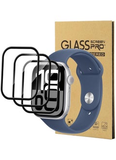 Screen Protector for Apple Watch Series 10 46 mm, Pack of 3 3D Curved Edges Anti-Scratch Screen Protector HD Clear [Bubble-Free] Anti-Fingerprint Shatterproof High Resolution Screen Protector