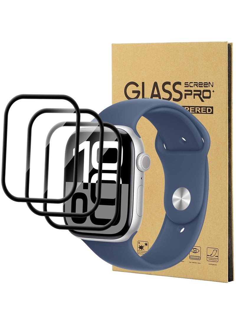 Generic - Screen Protector for Apple Watch Series 10 46 mm, Pack of 3 3D Curved Edges Anti-Scratch Screen Protector HD Clear [Bubble-Free] Anti-Fingerprint Shatterproof High Resolution Screen Protector - Image 1