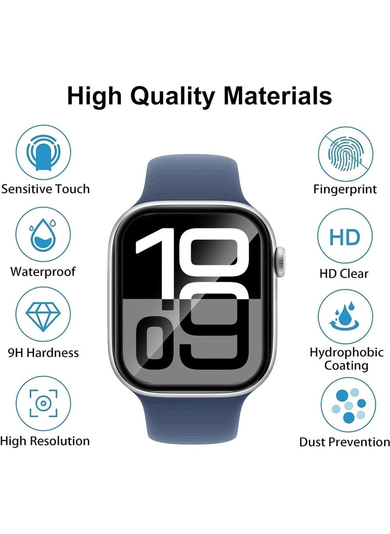 Generic - Screen Protector for Apple Watch Series 10 46 mm, Pack of 3 3D Curved Edges Anti-Scratch Screen Protector HD Clear [Bubble-Free] Anti-Fingerprint Shatterproof High Resolution Screen Protector - Image 1