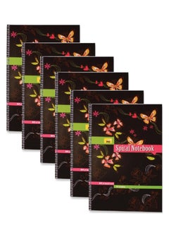 Psi 6-Piece A4 Size Soft Cover Spiral Notebook 70 Sheets  - Image 1