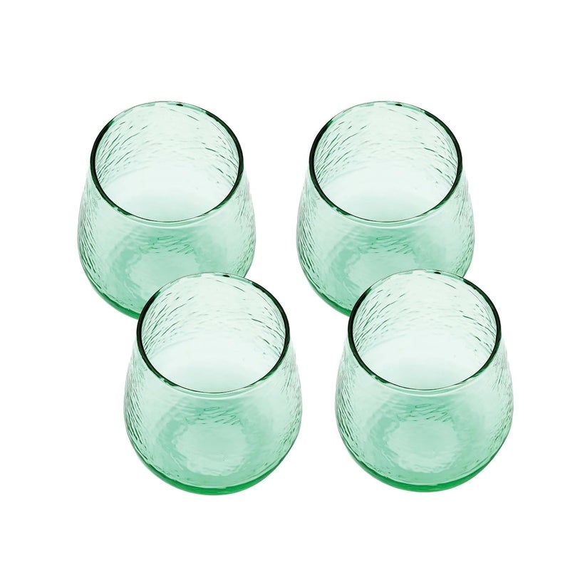 NATURAHIVE Everyday Drinking Glasses Set of 4 Drinkware Glasses Kitchen Glasses for Cocktail Iced Coffee Ice Tea Wine Whiskey Water 4 Short Dof Drinking Glass Juice Glass Set of 4 PCS - Image 3