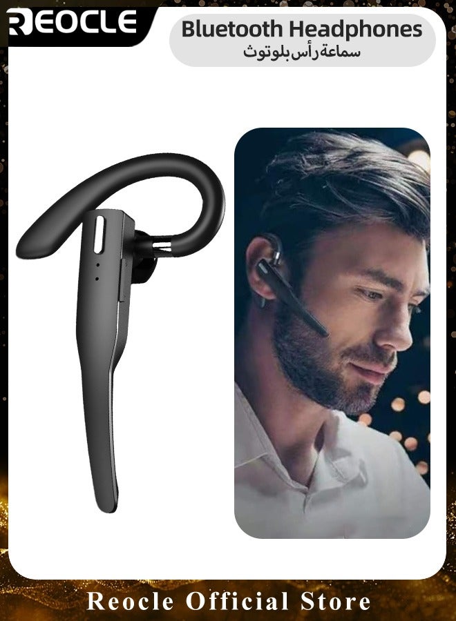 ريوكل سماعة بلوتوث لاسلكية مع ميكروفون سماعة أذن بلوتوث للهواتف المحمولة والكمبيوتر الشخصي والكمبيوتر اللوحي والكمبيوتر المحمول والسائق والسائقين ورجال الأعمال - Image 1