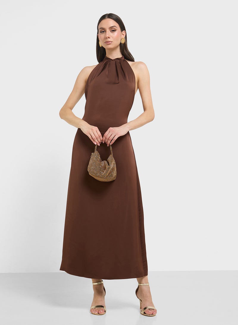 ELLA Halter Neck Sliip Dress  - Image 1