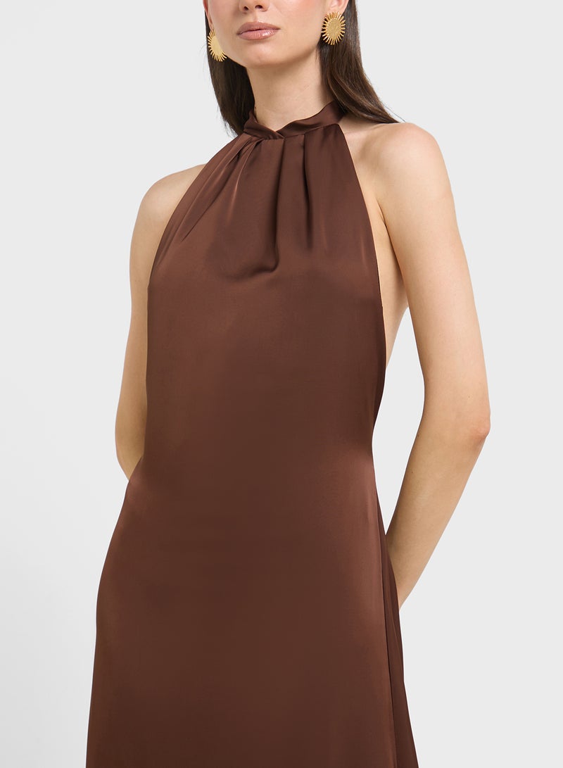 ELLA Halter Neck Sliip Dress  - Image 3
