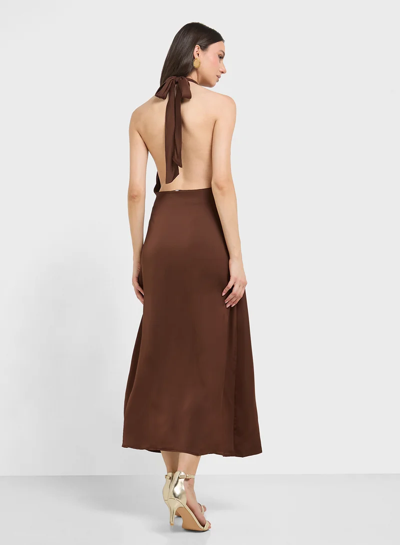ELLA Halter Neck Sliip Dress
