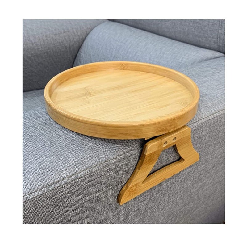 Sofa Armrest Tray Wooden Sofa Disc Foldable Cozy Sofa Armrest Tray - Image 1