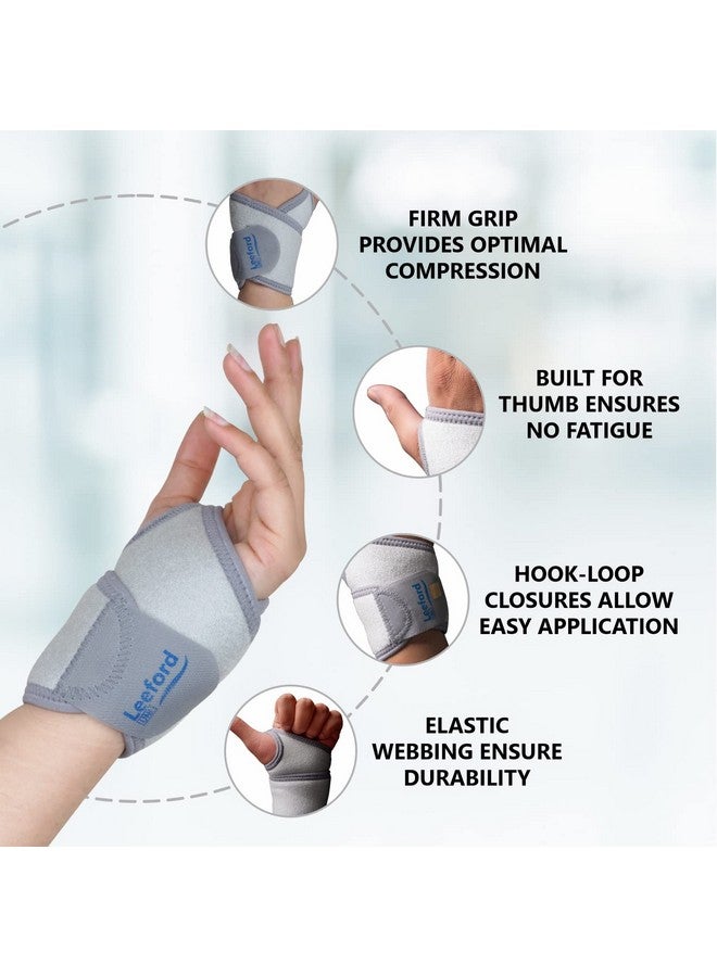 Leeford Neoprene Blend Wrist Band/Wrist Support For Men&Women With Thumb Support-Sports Injuries|Hand Support,Wrist Brace For Pain Relief/Wrist Supporter/Wrist Support-Perfectly Fit Right And Left Hand-One Size - Image 3