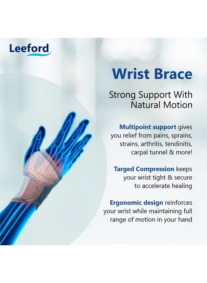 Leeford Neoprene Blend Wrist Band/Wrist Support For Men&Women With Thumb Support-Sports Injuries|Hand Support,Wrist Brace For Pain Relief/Wrist Supporter/Wrist Support-Perfectly Fit Right And Left Hand-One Size - Image 2