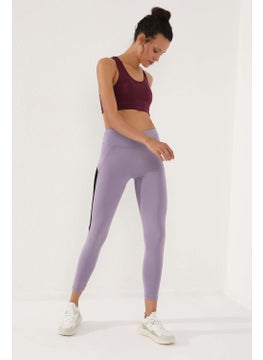 Tommy Life Violet Women's High Waist Stripe Detail Slim Fit Skinny Leg Leggings - 94541  - Image 2