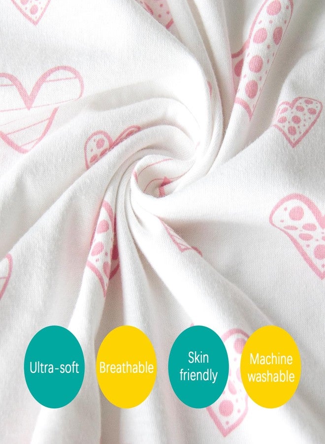 Biloban Organic Cotton 2 Pack Kids Toddler Pillowcase for Children Toddler Pillows 13"x 18" or 14"x19", Envelope Travel Toddler Pillow Cover Case (Pink Print) - Image 2