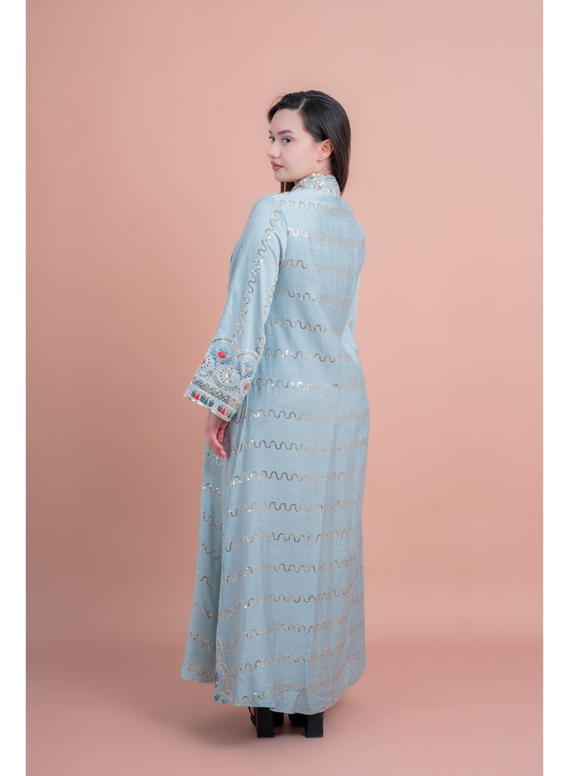 IKKXA Embroidered Modern Jalabiya IK4014 - Image 4