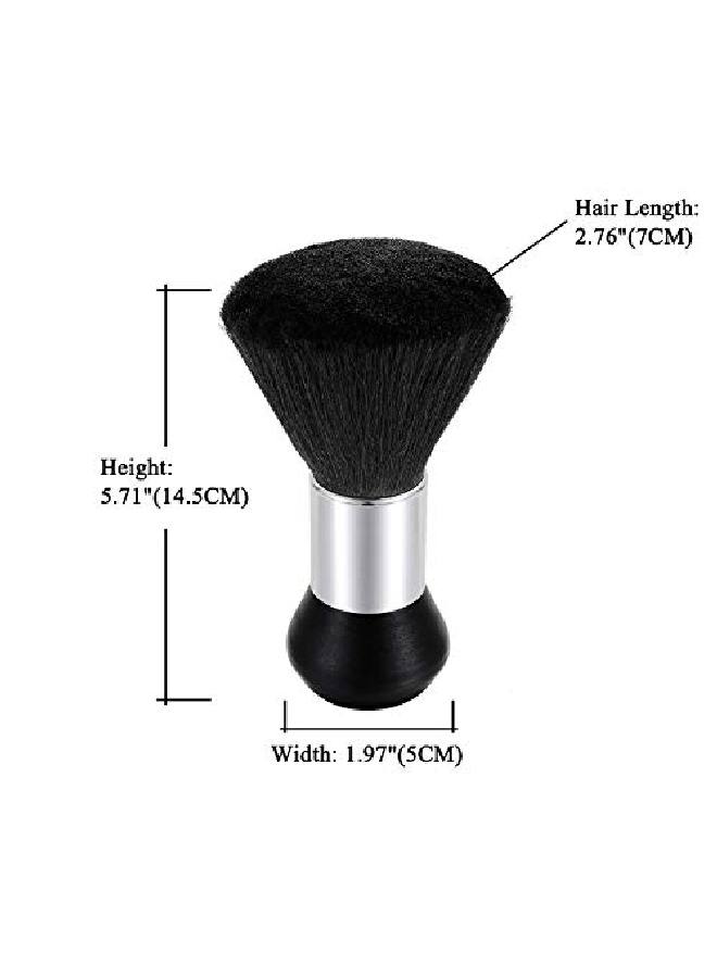 Vtrem 2 Pack Barber Brush Neck Duster Powder Duster Brush Neck Duster Brush For Hair Cutting Barber Accessories Brush Black Brown Barber Hair Brush - Image 5