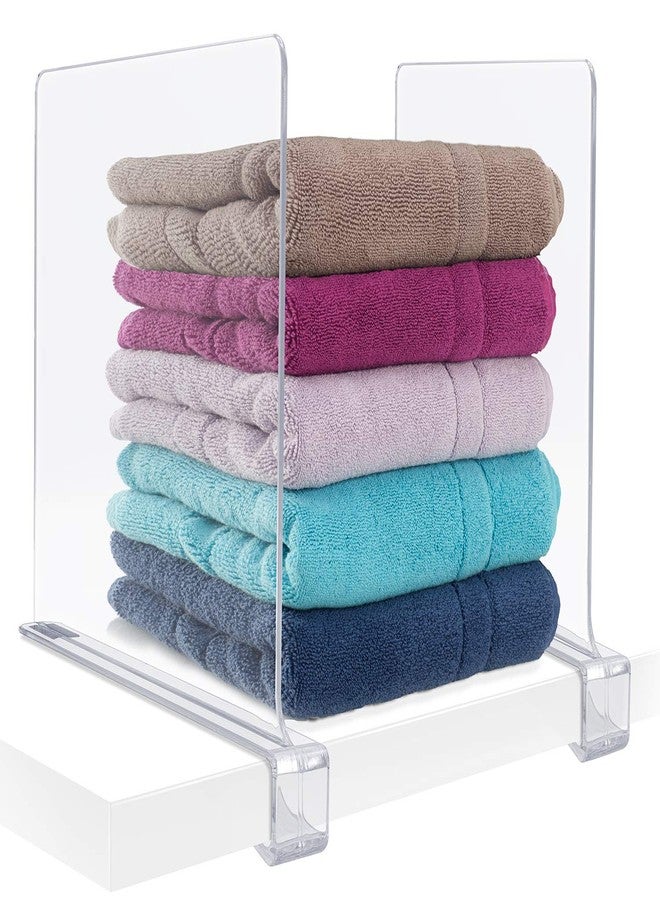 Sorbus 4 Acrylic Shelf Dividers for Shelves, Great Organizer for Clothes, Linens, Purse Separators, Versatile for Closets, Kitchen Cabinets, Bedroom (4-Pack) - Image 2