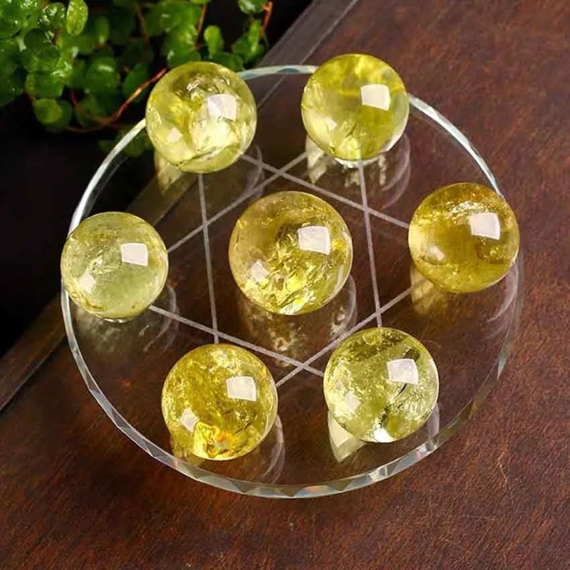 Zhong Bo Zhu Bao Zhongbo Natural Amethyst White Yellow Pink Ball Seven-Star Array Craft Home Office Decor - Image 4