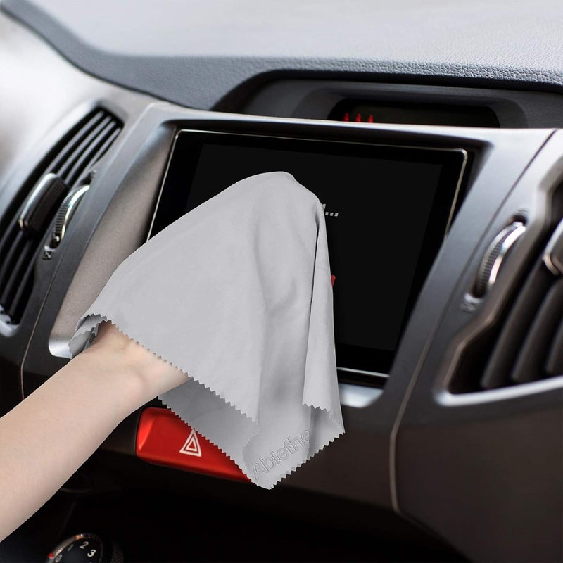 Ablethe 10 Pack Microfiber Cleaning Cloth for Glasses Large, Eye Glass Clean Cloths for Cleaning Lenses, Glasses, Screens, Cameras, Cell Phone, Eyeglasses, LCD TV Screens, Tablets … - Image 4
