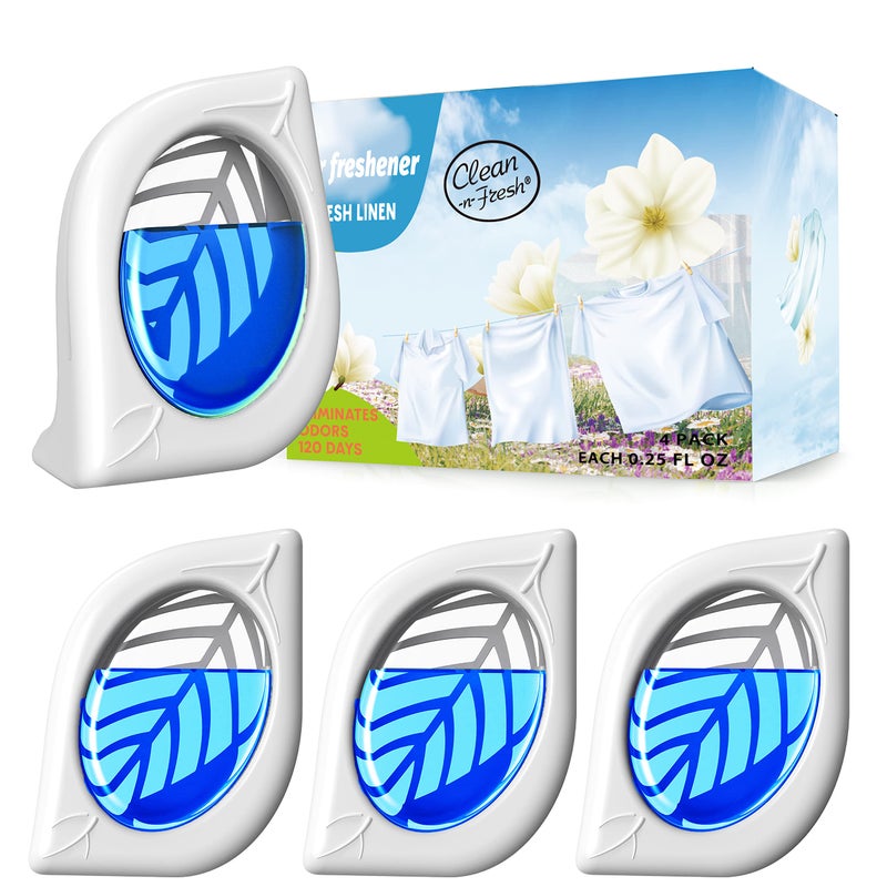 Clean-n-Fresh Air Freshener for Home  4 Pack  Fresh Scent  Odor Eliminator for Small Area Closets Bathroom Pets Strong Odor  Up to 120 Days - Image 1