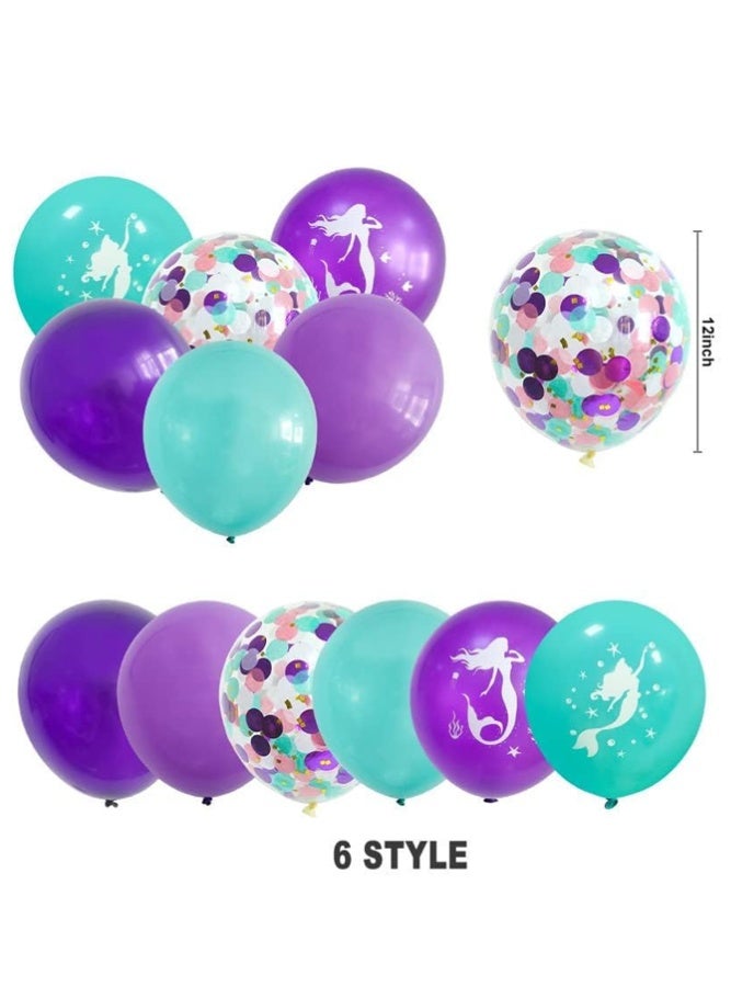 BELLSBERRY 22PCS Mermaid Balloon Garland Set – Vibrant Mermaid Tail and Sea Shell Balloons for Birthday and Baby Shower Decorations - Image 3