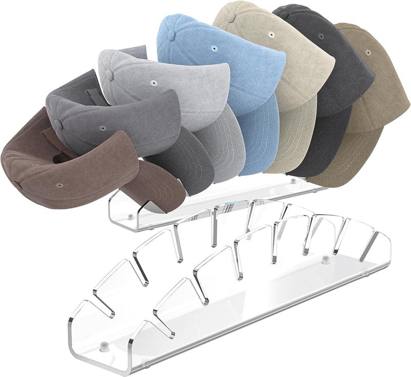 Generic Cap Holder Clear acrylic Hat Rack Baseball cricket Cap Holder for Home or Office Hanging Hat Rack Organiser  - Image 1