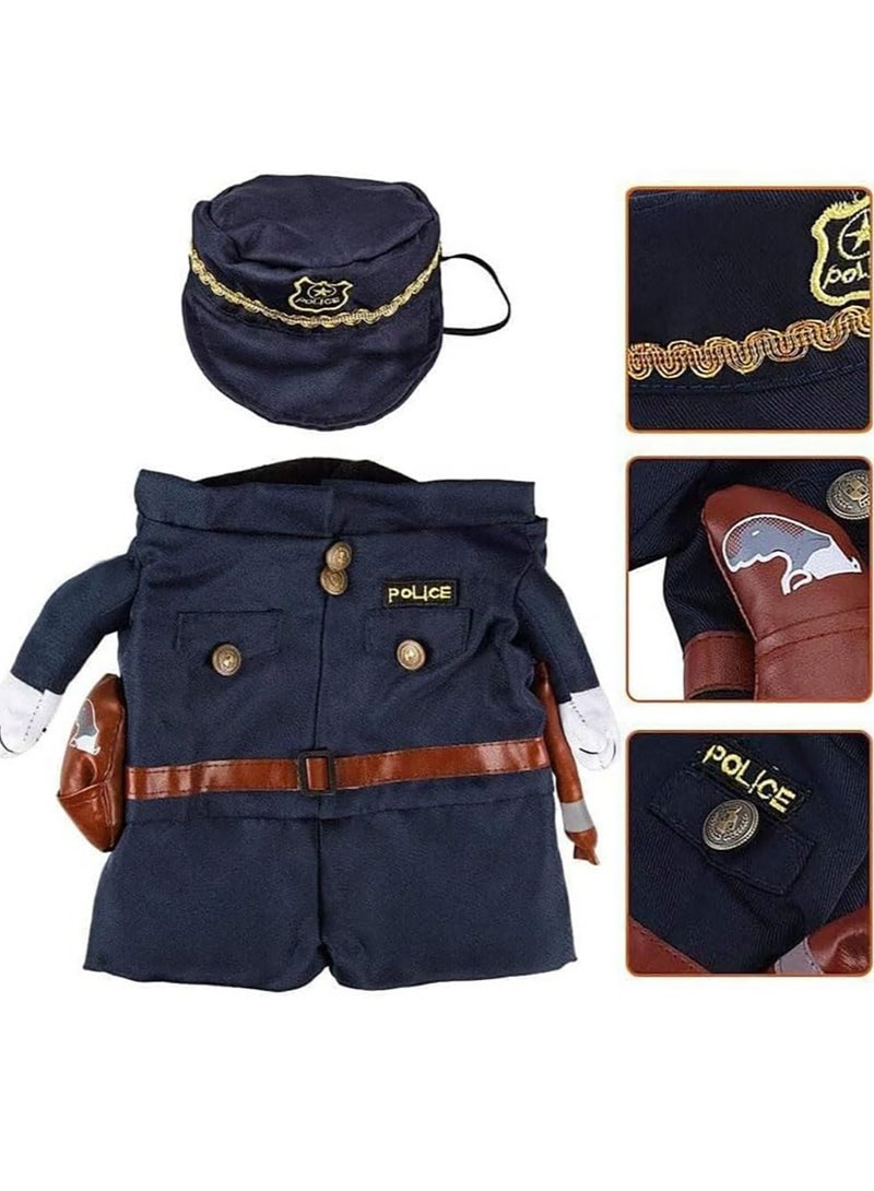 Pet Dog Cat Policeman Costume Pet Cosplay Funny Clothes for Festivals Theme Party  - Image 3