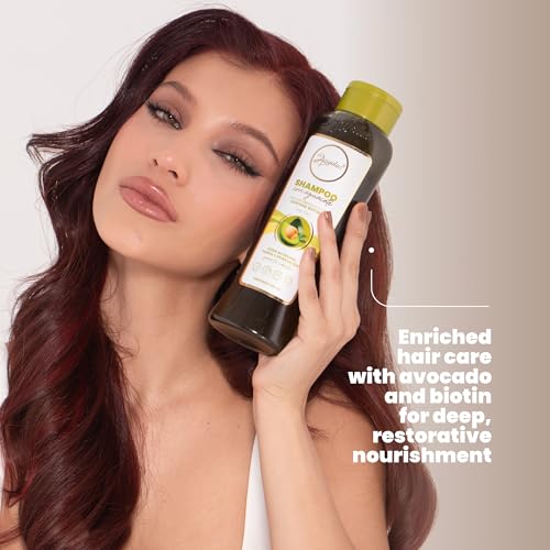 ANYELUZ Avocado Moisturizing Shampoo, Enriched with Omega 3, 6, 9, and Biotin, Repairs and Protects Damaged Hair Fibers, Enhances Hair Shine and Guards Against Sun Damage - Image 4