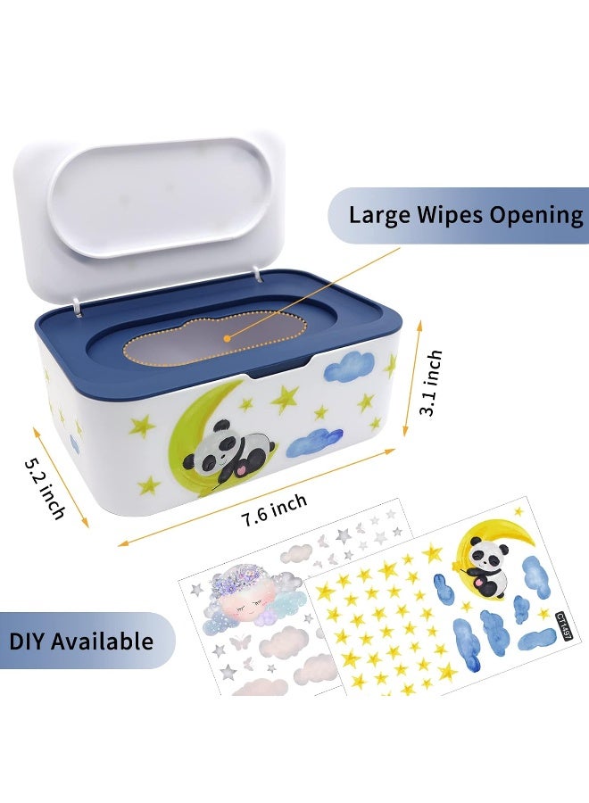 Lovppy 2Pcs Baby Wipes Dispenser, Diaper Wipe Holder with Lid, Refillable Wipes Case Container with Sealing Design, Flushable Wipes Pouch Case Storage Box for Bathroom, Keeps Wipes Fresh Easy Open & Close - Image 2