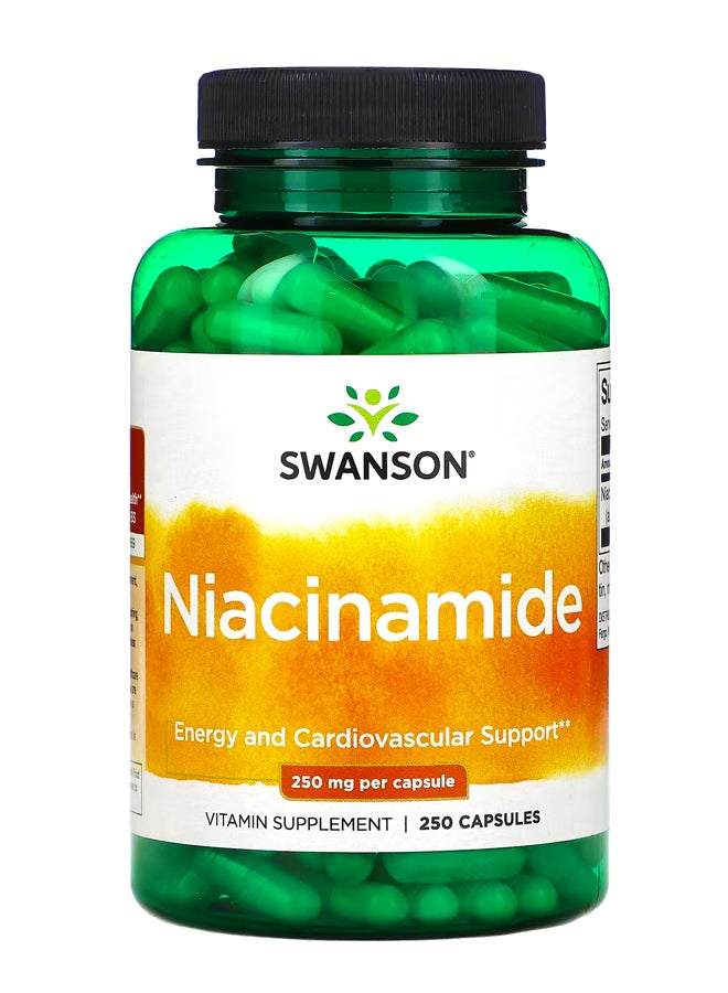 سوانسون النياسيناميد ، 250 ملجم ، 250 كبسولة
