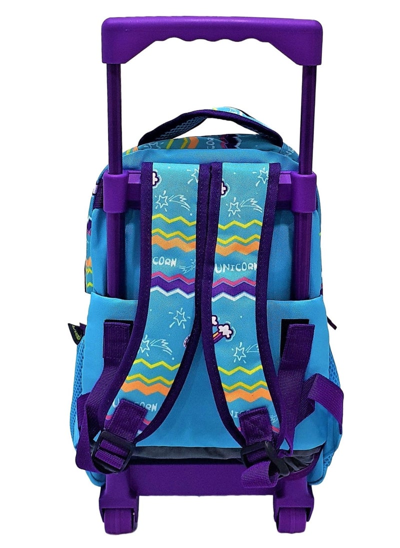 Live Up - LIVE UP Trolley school bag for Kids with Adjustable Strap 2 pockets and 2 side pockets and a key hook inside. (21*12.5*38) - Image 1