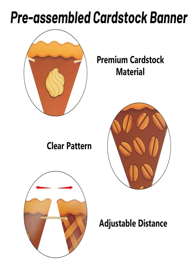 jijAcraft Thanksgiving Pumpkin Pie Banner - 2PCS Pre-Strung Pie Party Banner,Pumpkin Decor, Thanksgiving Party Banner for Party Supplies, Fireplace, Wall, Table, Classroom, Mantel Decor - Image 3