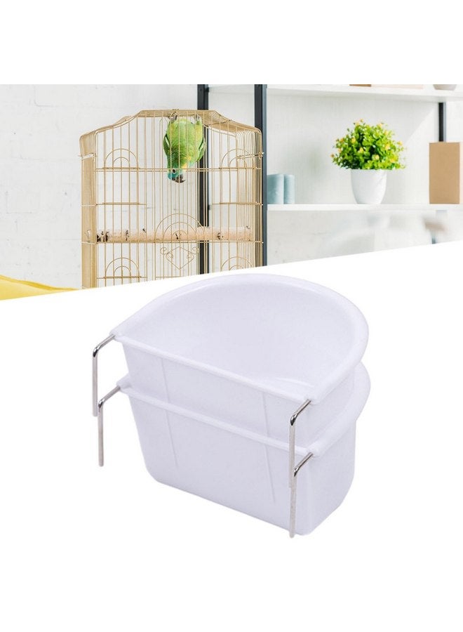 طبق تغذية الطيور من Generic مكون من قطعتين، وعاء تغذية، وعاء قفص، صينية طعام الطيور متينة للكونيور والبادجي والحيوانات الصغيرة، 10.9 سم × 9.8 سم × 5.4 سم، اختياري - Image 3