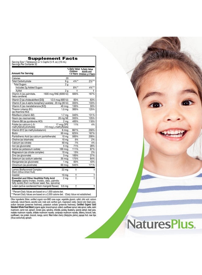 Natures Plus Animal Parade Gold Children's Liquid Multivitamin - 16 fl oz, Pack of 2 - Natural Tropical Berry Flavor - Gluten Free, Vegan - 64 Total Servings - Image 5
